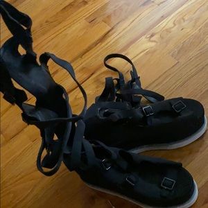 Jeffery Campbell platform knee sandals